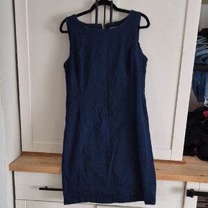 💙 PETER NYGARD - Classic Navy Sleeveless Denim Dress